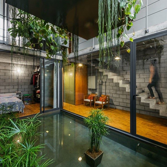 Thiết kế vườn cây xanh trong nhà dù xây trên đất hẹp
